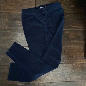 Lands’ End Stretchy Blue Corduroy Jegging size 10